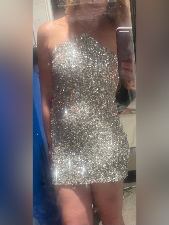 Fashion Nova Dresses & Skirts - Fashion Nova Silver Sequin Embellished Mini Dress